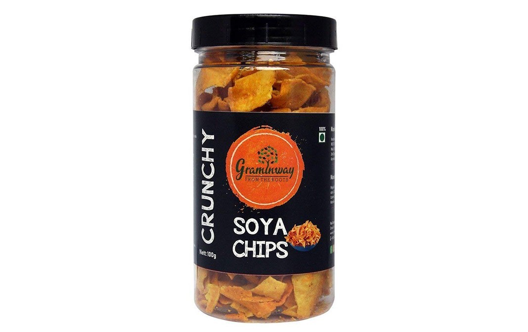 Graminway Crunchy Soya Chips    Plastic Jar  100 grams